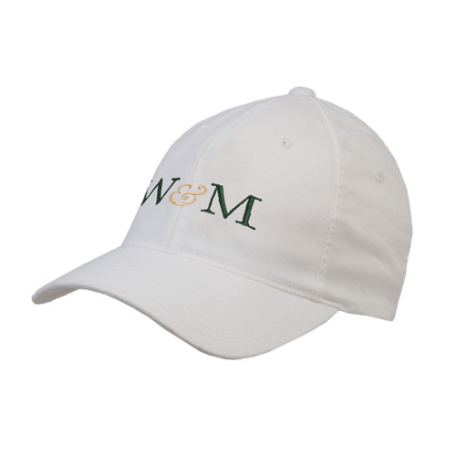  White Flexfit Structured Low Profile Hat - W&M