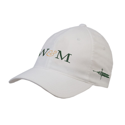  White Flexfit Structured Low Profile Hat - W&M