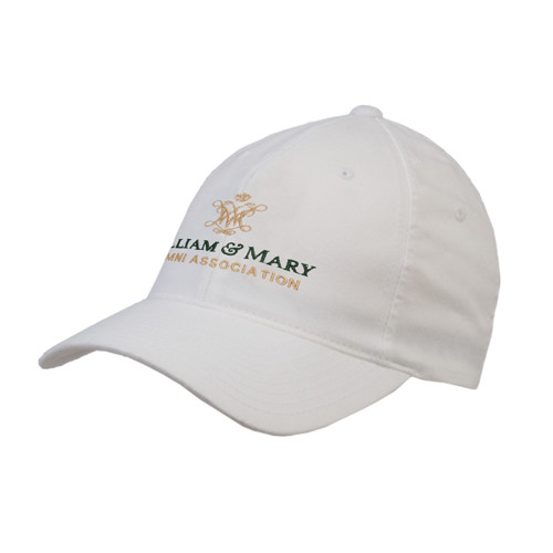  White Flexfit Structured Low Profile Hat - Alumni Association Stacked