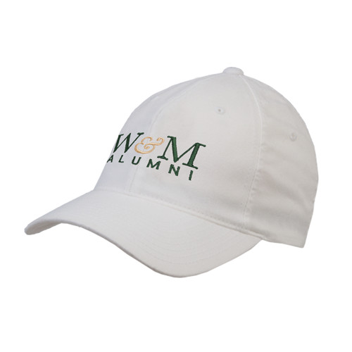  White Flexfit Structured Low Profile Hat - W&M Alumni