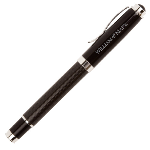  Luna Black Rollerball Pen - William & Mary Engraved