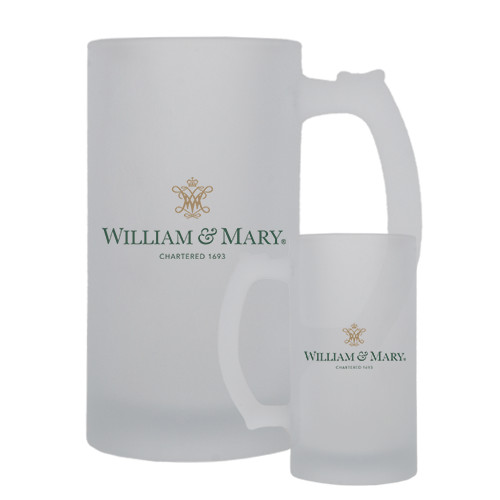  Full Color Decorative Frosted Glass Mug 16oz - Chartered Logo