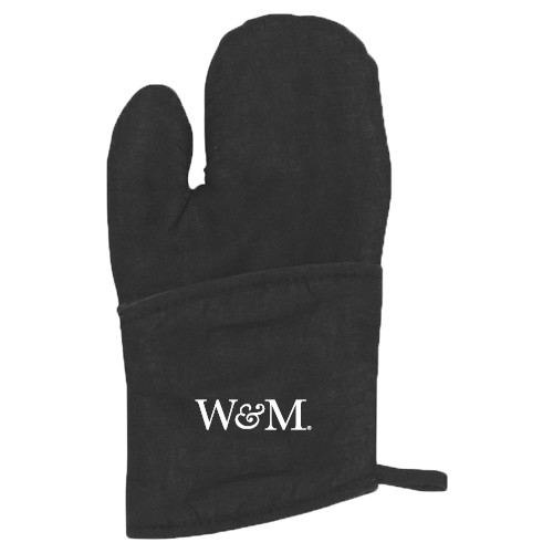  Quilted Canvas Black Oven Mitt - W&M