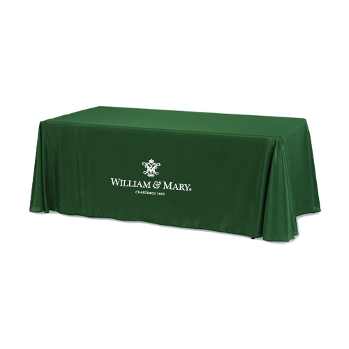  Dark Green 6 foot Table Throw - Chartered Logo
