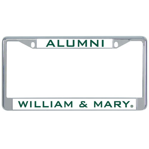 Alumni Metal License Plate Frame in Chrome - William and Mary