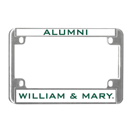  Metal Motorcycle License Plate Frame in Chrome - William and Mary