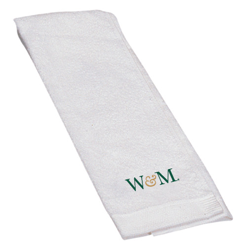  White Golf Towel - W&M