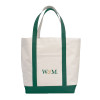 Thumbnail image for  Contender White/Green Canvas Tote