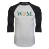 Thumbnail image for  White/Black Raglan Baseball T Shirt