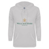 Thumbnail image for  ENZA Womens White V Notch Raw Edge Fleece Hoodie