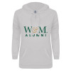 Thumbnail image for  ENZA Womens White V Notch Raw Edge Fleece Hoodie