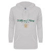 Thumbnail image for  ENZA Womens White V Notch Raw Edge Fleece Hoodie