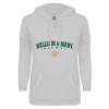 Thumbnail image for  ENZA Womens White V Notch Raw Edge Fleece Hoodie