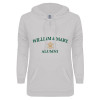 Thumbnail image for  ENZA Womens White V Notch Raw Edge Fleece Hoodie