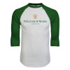 Thumbnail image for  White/Dark Green Raglan Baseball T Shirt
