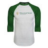 Thumbnail image for  White/Dark Green Raglan Baseball T Shirt