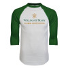 Thumbnail image for  White/Dark Green Raglan Baseball T Shirt