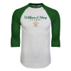 Thumbnail image for  White/Dark Green Raglan Baseball T Shirt