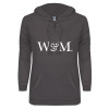 Thumbnail image for  ENZA Womens Dark Heather V Notch Raw Edge Fleece Hoodie