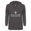 Thumbnail image for  ENZA Womens Dark Heather V Notch Raw Edge Fleece Hoodie