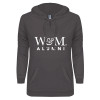 Thumbnail image for  ENZA Womens Dark Heather V Notch Raw Edge Fleece Hoodie