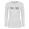 Thumbnail image for  Womens White Long Sleeve V Neck Tee