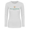 Thumbnail image for  Womens White Long Sleeve V Neck Tee