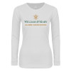 Thumbnail image for  Womens White Long Sleeve V Neck Tee