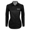 Thumbnail image for  Womens Black Twill Button Down Long Sleeve 