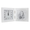 Thumbnail image for  Silver Two Tone Photo Frame w/Clock