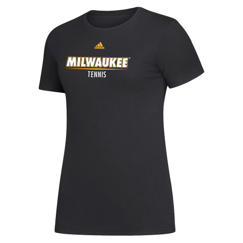  Adidas Womens Black Fresh Tee - Adidas - UW Milwaukee Tennis