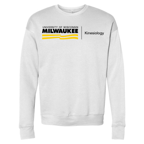  Bella + Canvas White Fleece Crew - UWM Kinesiology