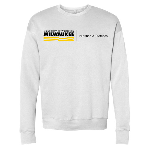  Bella + Canvas White Fleece Crew - UWM Nutrition & Dietetics