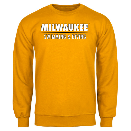  Gold Fleece Crew - UW Milwaukee Swimming and Diving