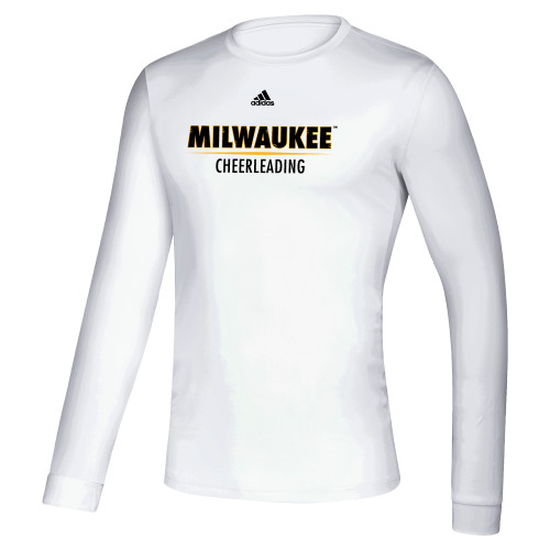  Adidas White Creator Performance Long Sleeve Tee - Adidas - UW Milwaukee Cheerleading