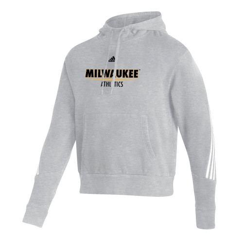  Adidas Medium Grey Heather Pullover Hood - Adidas - UW Milwaukee Athletics