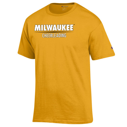  Champion Gold T Shirt - UW Milwaukee Cheerleading