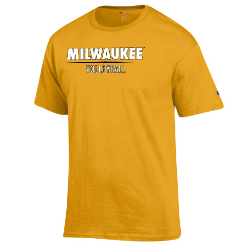  Champion Gold T Shirt - UW Milwaukee Volleyball