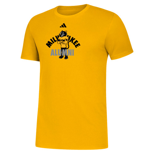  Adidas Collegiate Gold Fresh Tee - Milwaukee Alumni Full Body Panther