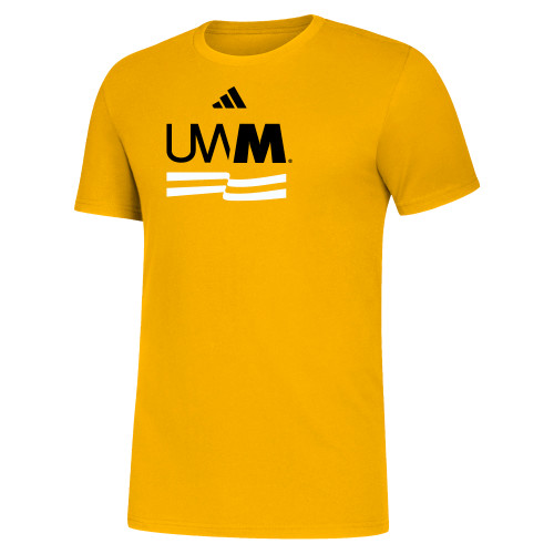  Adidas Collegiate Gold Fresh Tee - UWM Secondary Academic Mark