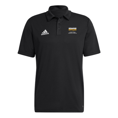  Adidas Black Stadium Coaches Polo - UWM College of Health Professions and Sciences Condensed Mark