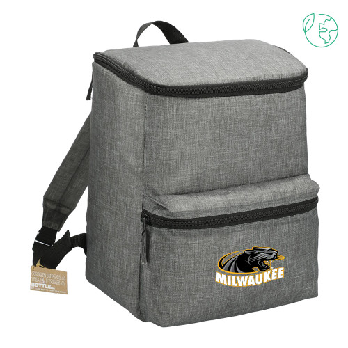  Excursion Charcoal Recycled 20 Can Backpack Cooler - University of Wisconsin Milwaukee Panther Head Primary Mark