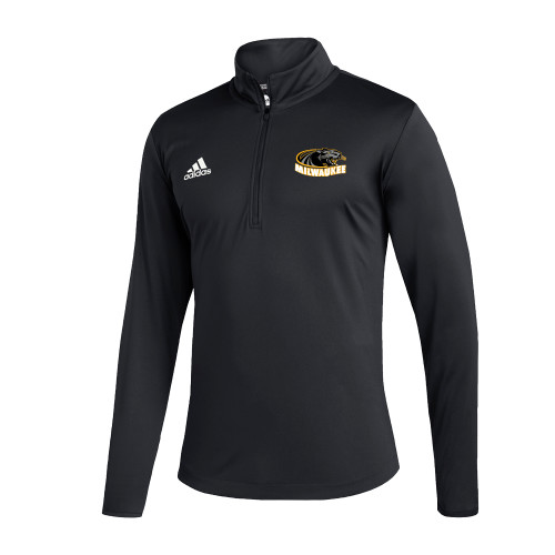  Adidas Black Entrada 1/4 Zip - University of Wisconsin Milwaukee Panther Head Primary Mark