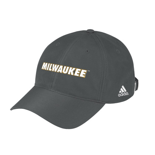  Adidas Onix Performance Slouch Hat - University of Wisconsin Milwaukee Wordmark Flat