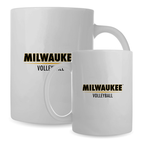  Full Color White Mug 15oz - UW Milwaukee Volleyball