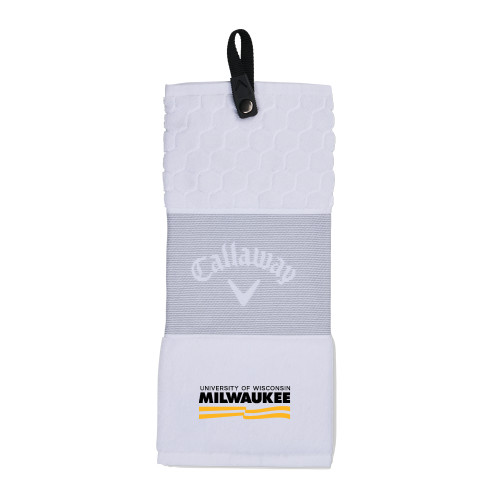  Callaway White Trifold Towel - UWM Primary Academic Mark