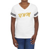 Thumbnail image for  Fall Rush Ladies White 60/40 Football Tee
