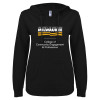 Thumbnail image for  ENZA Womens Black V Notch Raw Edge Fleece Hoodie
