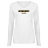 Thumbnail image for  Womens White Long Sleeve V Neck Tee 