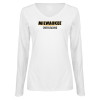 Thumbnail image for  Womens White Long Sleeve V Neck Tee 